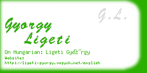gyorgy ligeti business card